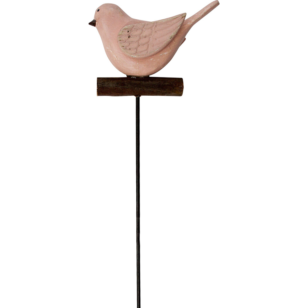 Pot Stake Bird Pink