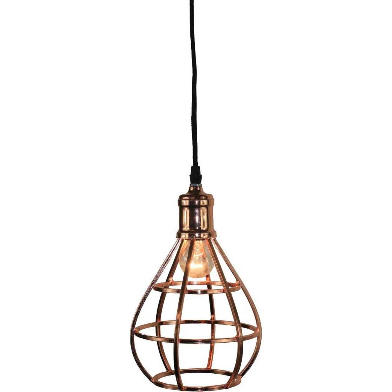 Hanging Lamp Drop Cage Copper