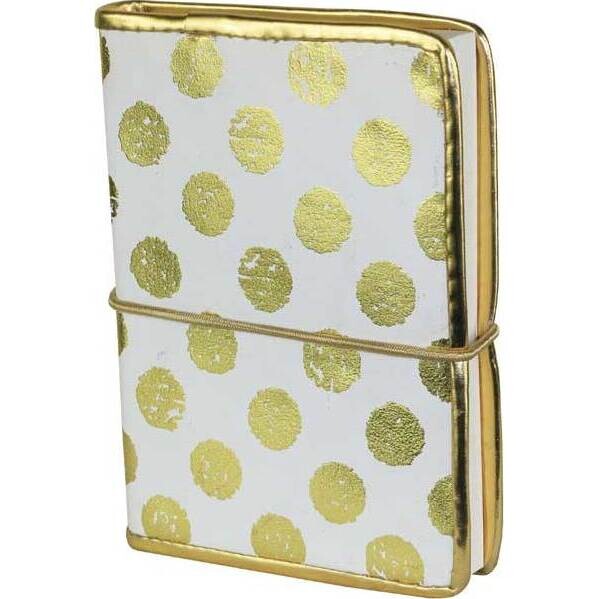  Leather Notebook Gold Dot Small