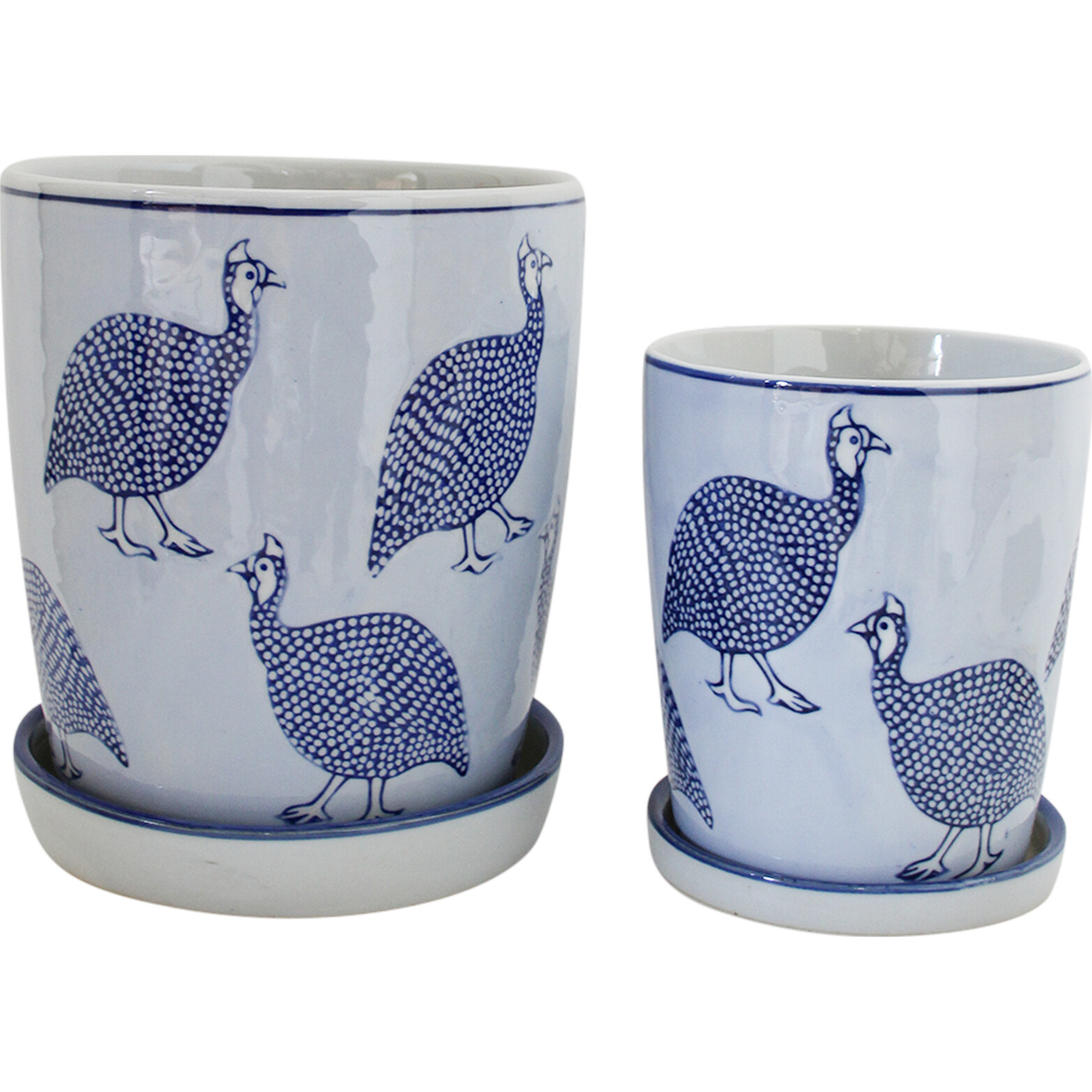 Planter Guinea Fowl S/2