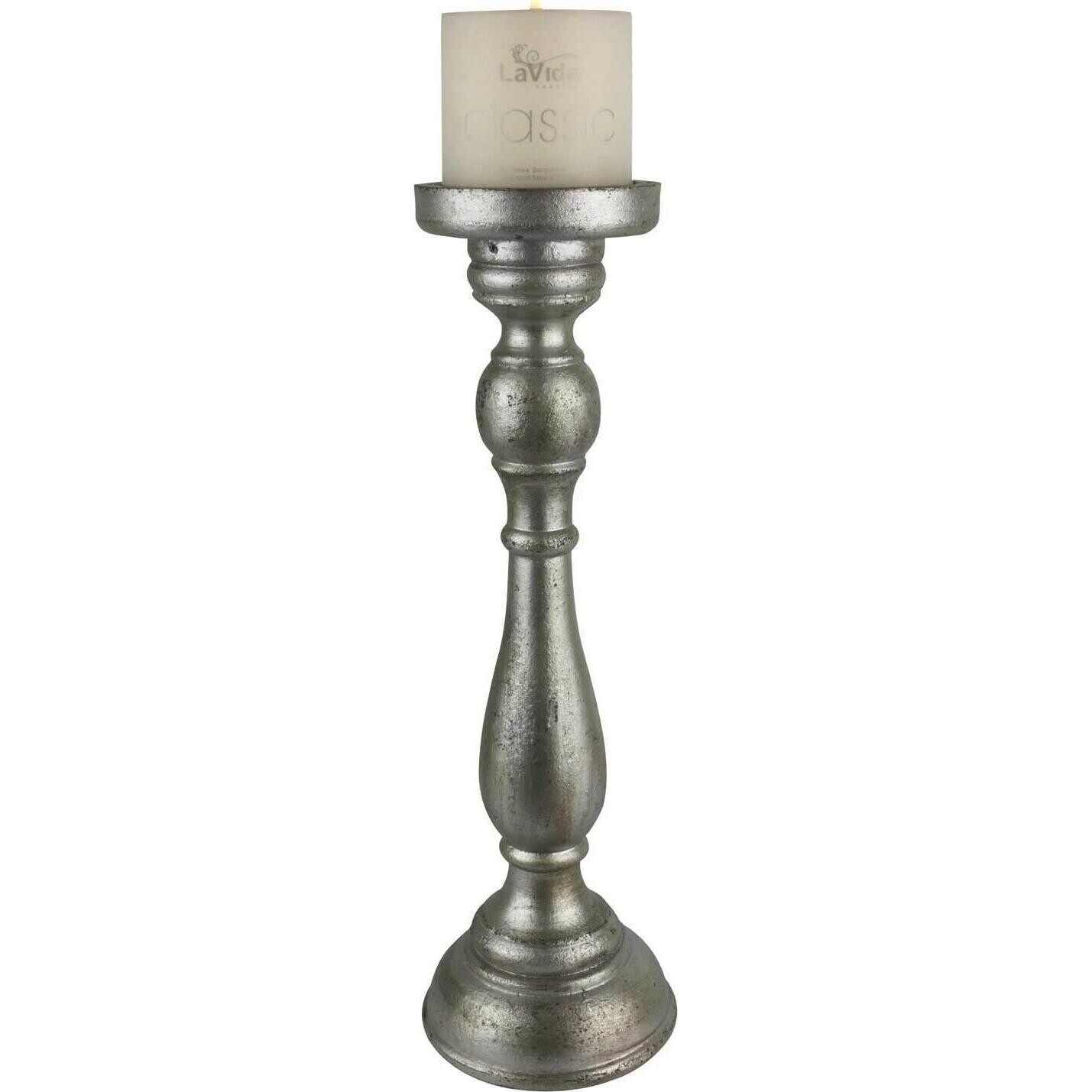 Candleholder Silver Rub