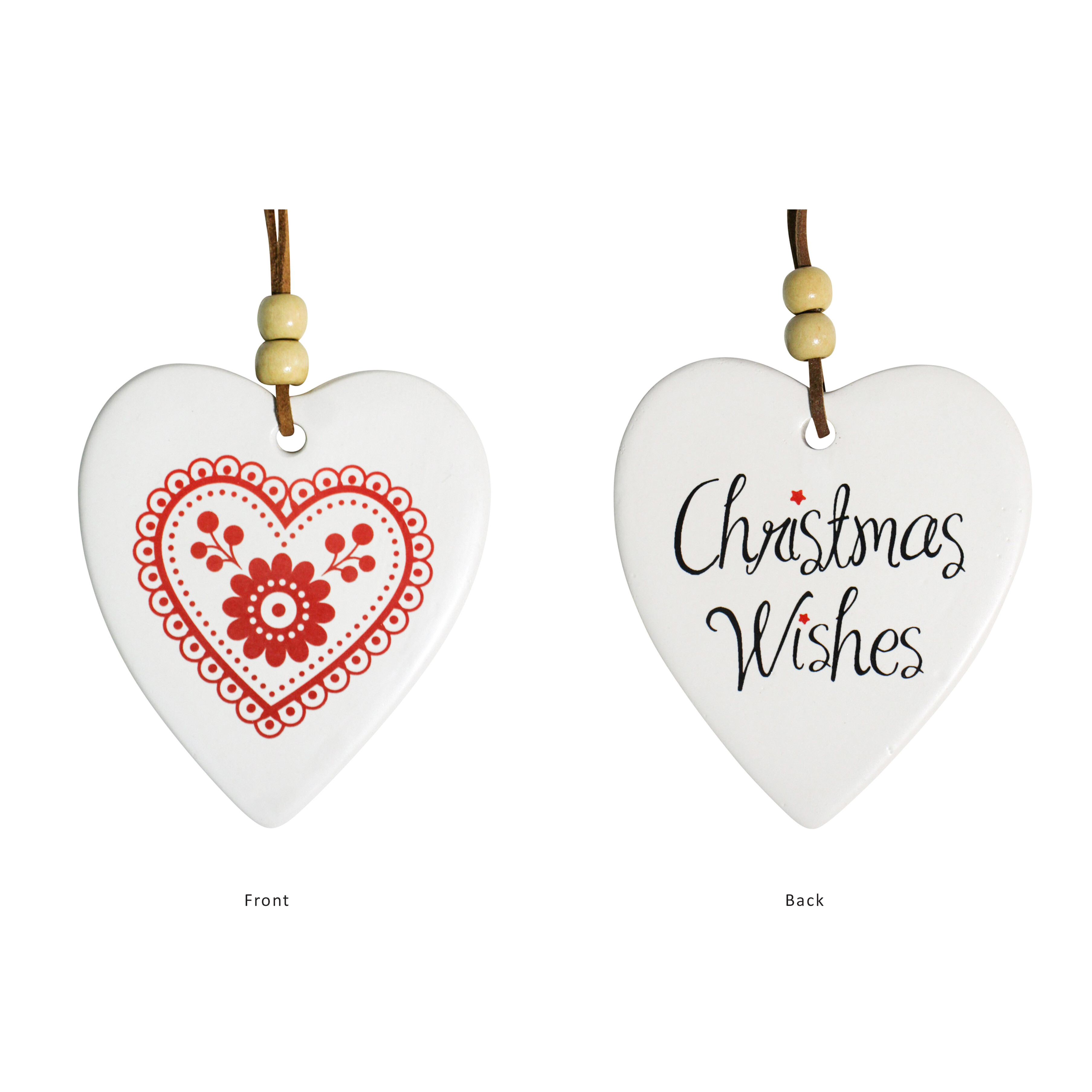 Hang Heart Christmas  Folk Lace