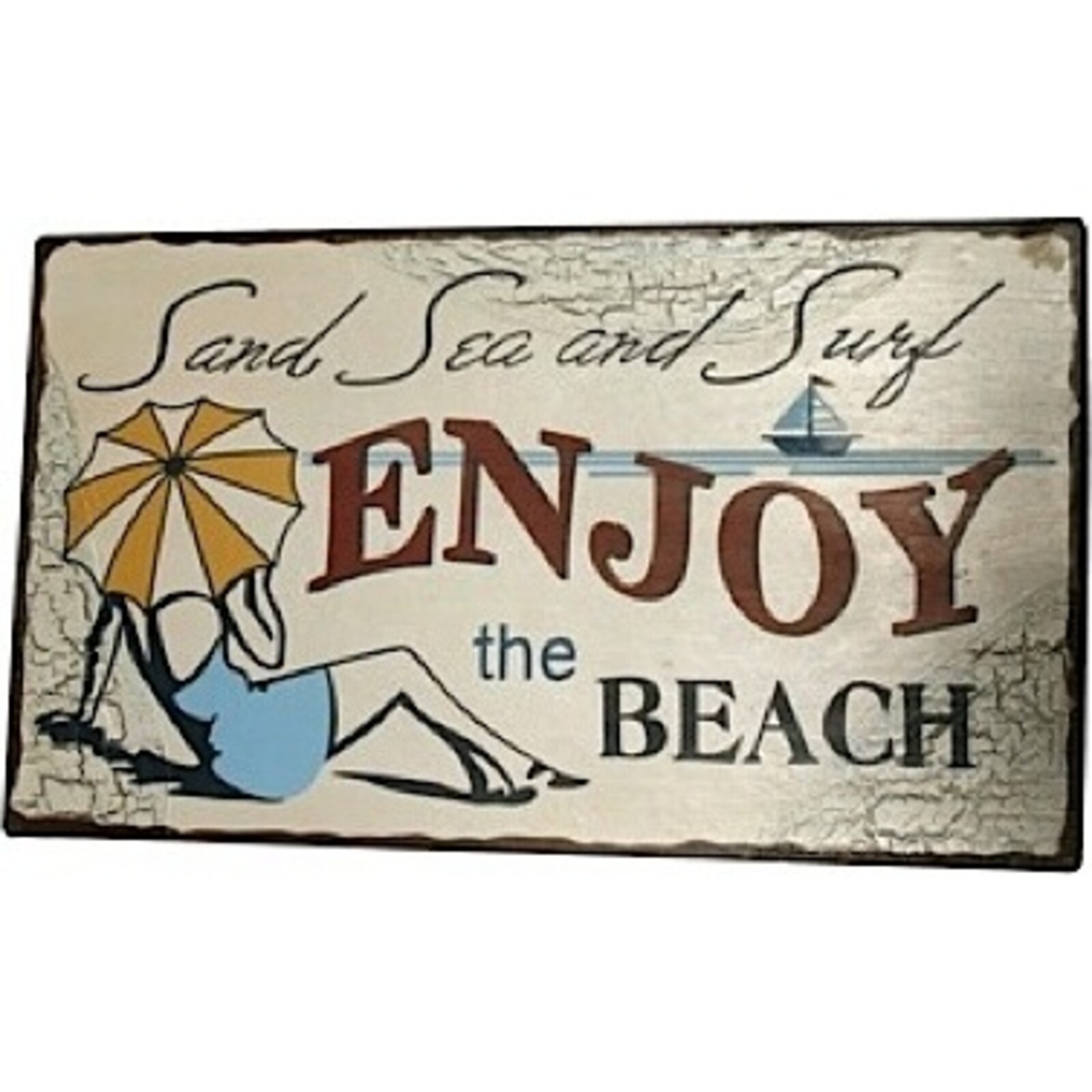 Tin Sign 40's Enjoy Beach