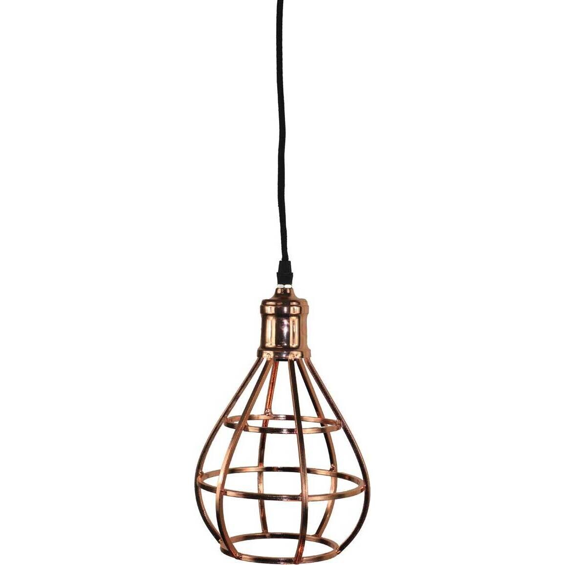 Hanging Lamp Drop Cage Copper