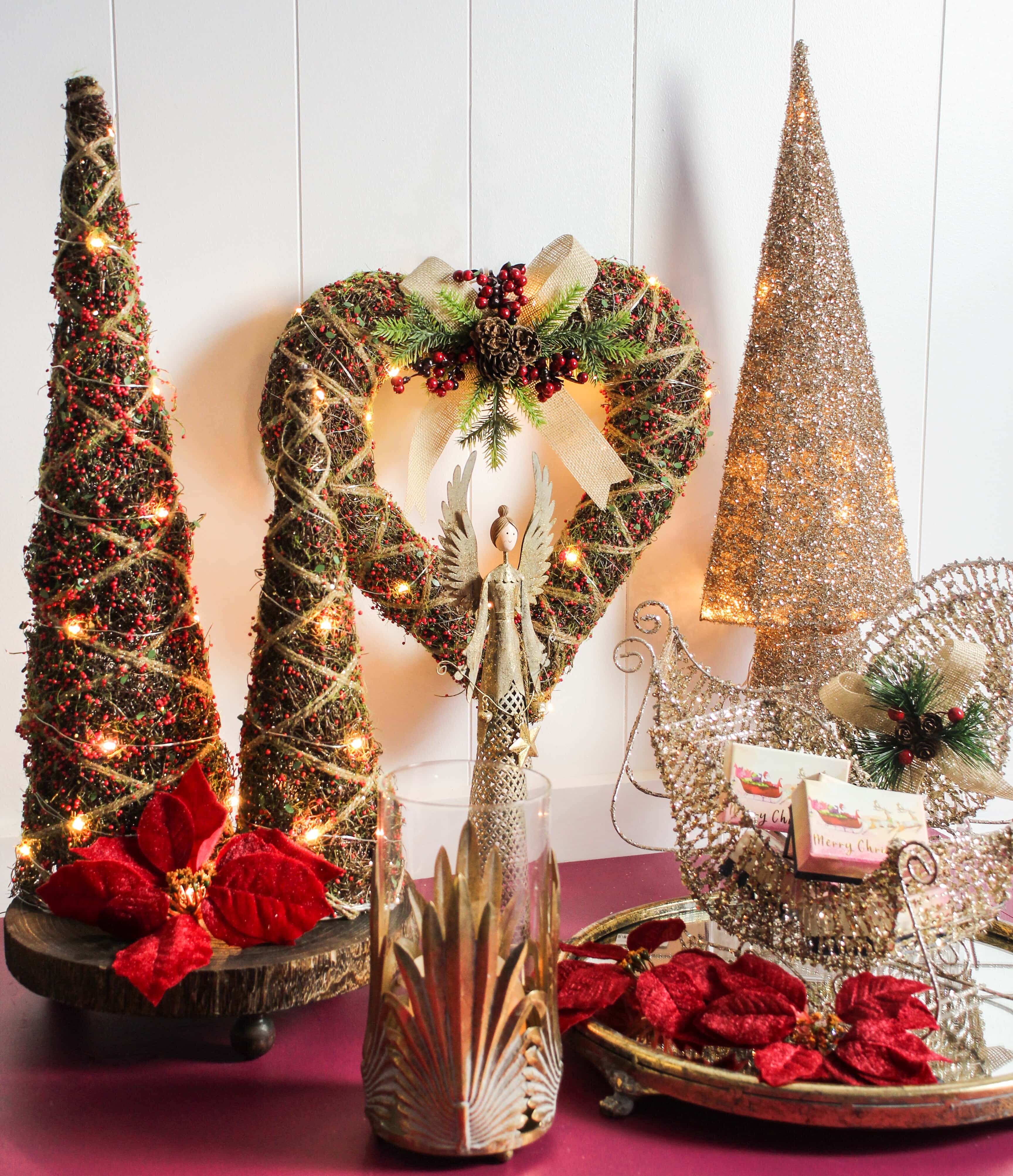 Xmas Heart Wreath Berries