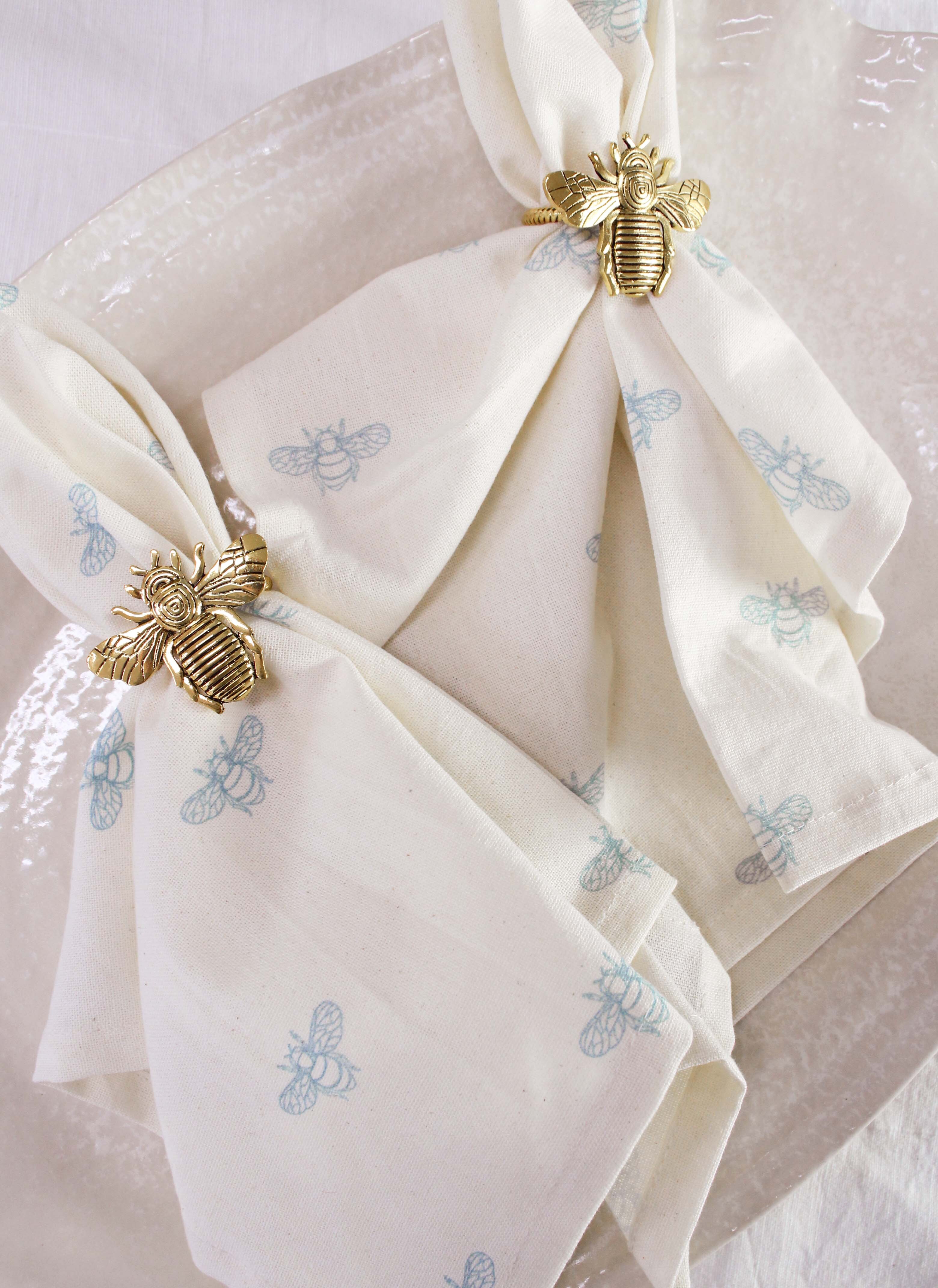 Napkin Rings S/4 Bees