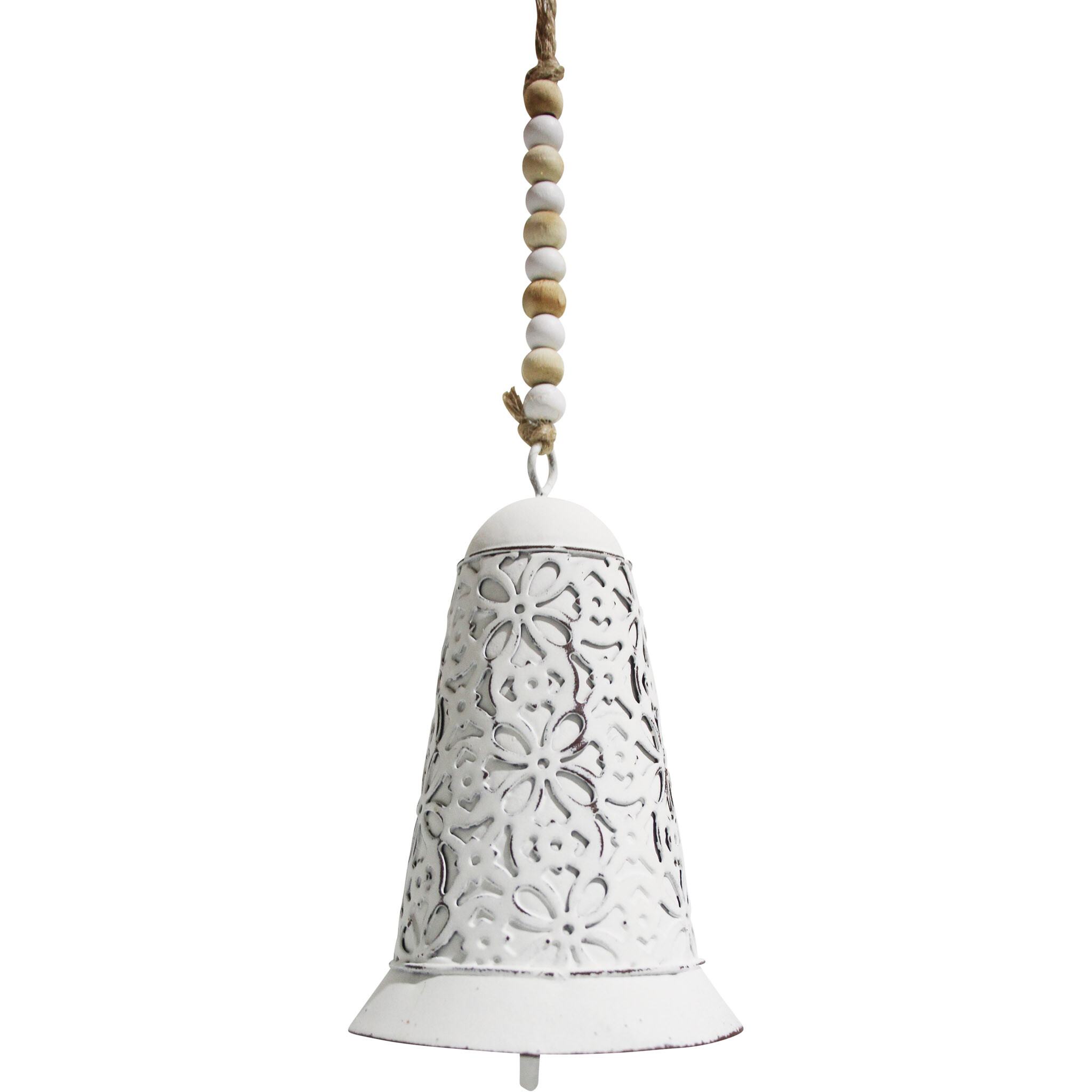 Metal Bell Christmas White