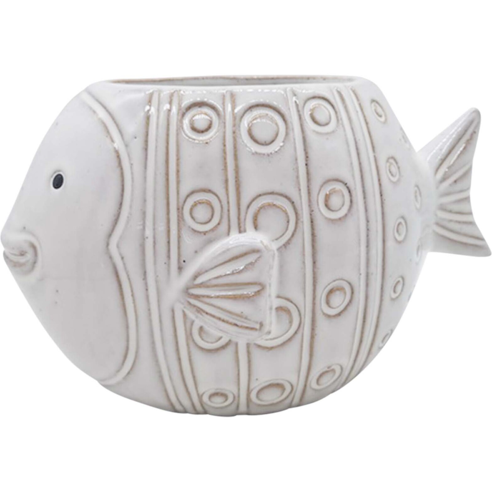 Planter Moby Fish White