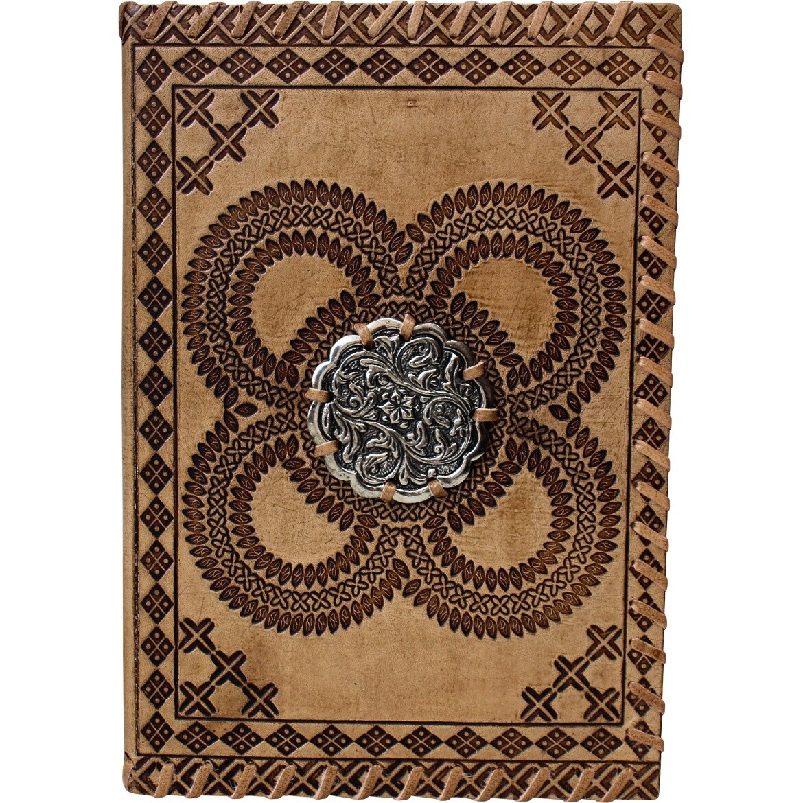 Leather Notebook Medal Natural