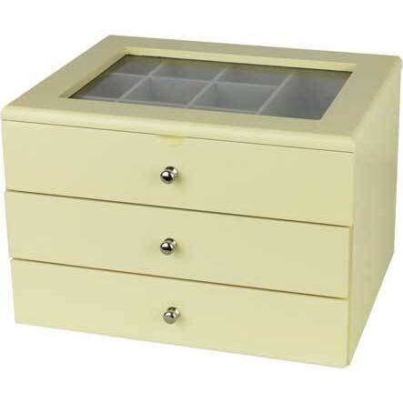 Jewellery Box Lrg French Cream