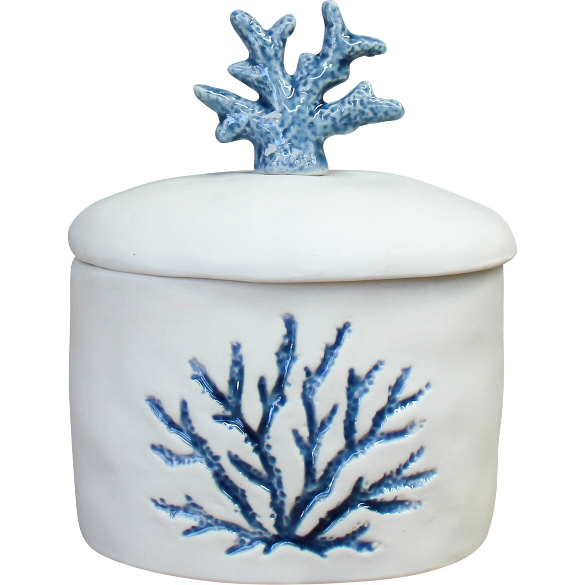 Trinket Box Coral Blue Lrg