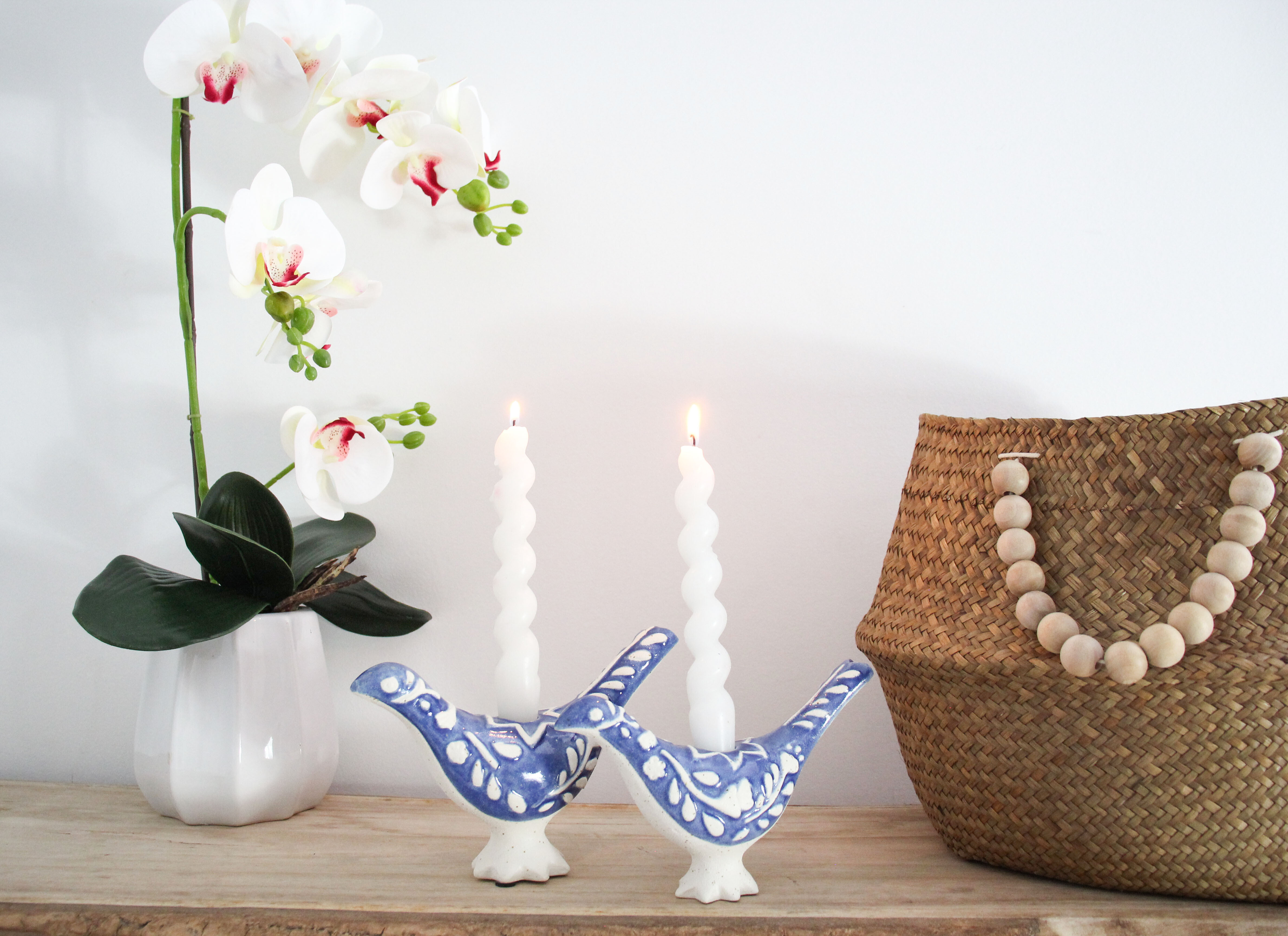 Portugese Bird Candle Holder Med