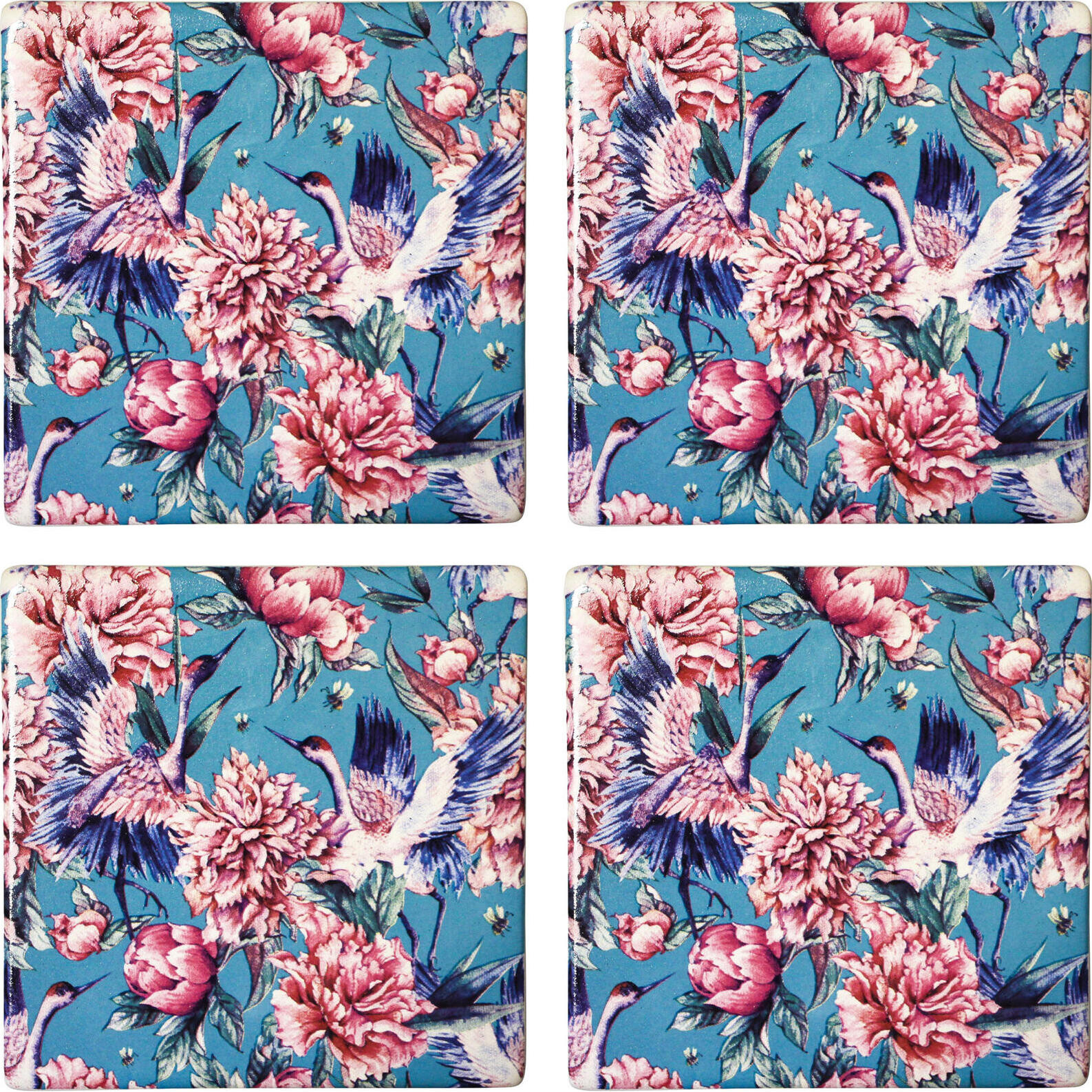 Coasters Peony S/4