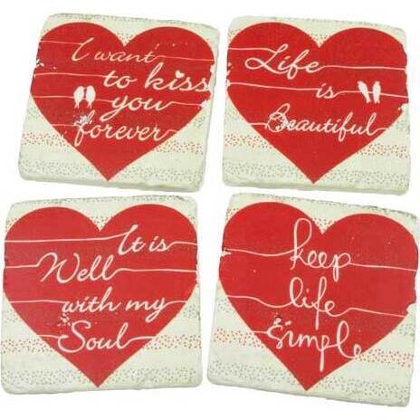 Coasters Heart Love