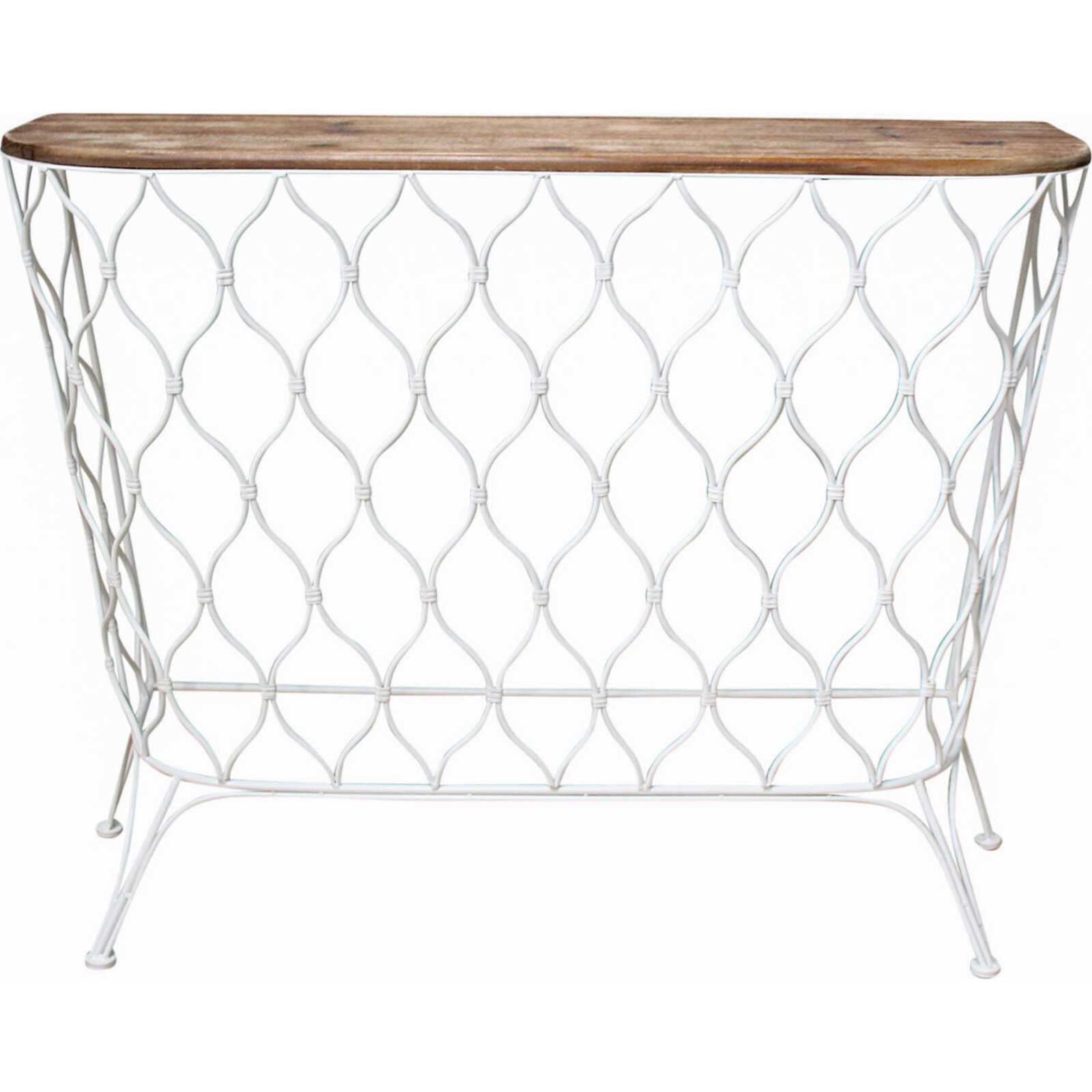 Console Metal Weave White