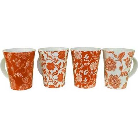 Coffee Mugs Orange Fleur