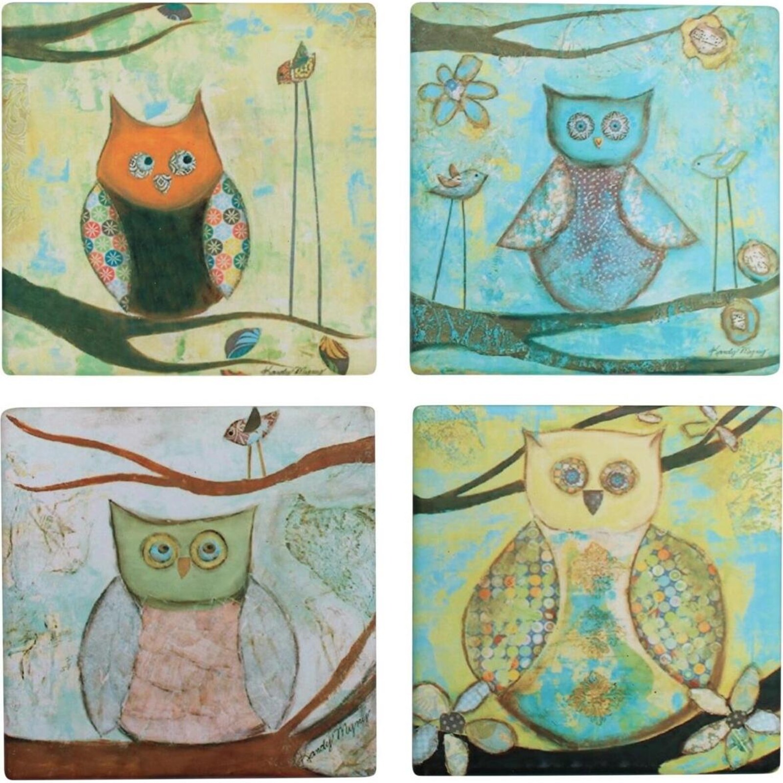 Coasters Quirky Owls Asstd