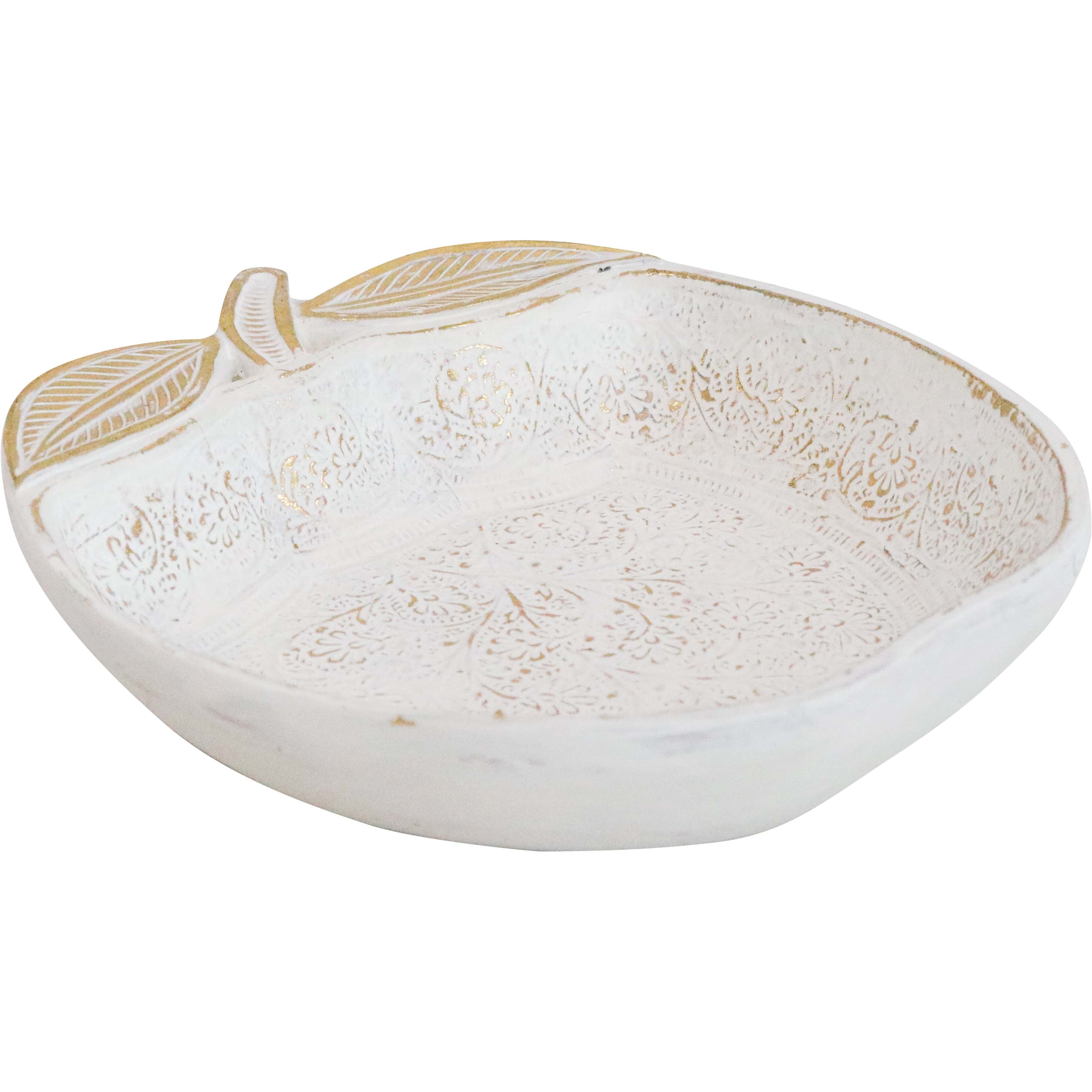 Apple Trinket Tray White