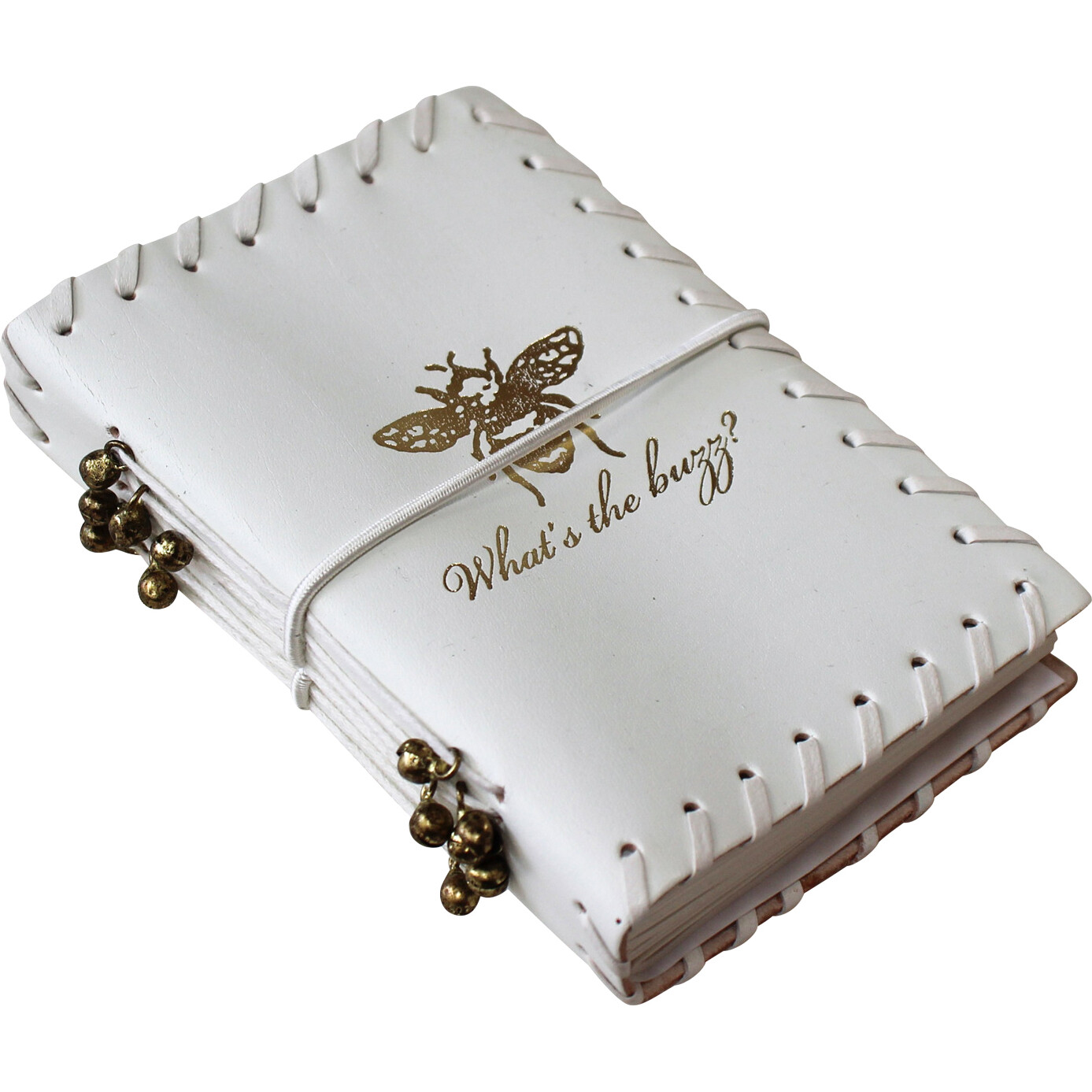 Leather Notebook Buzz White