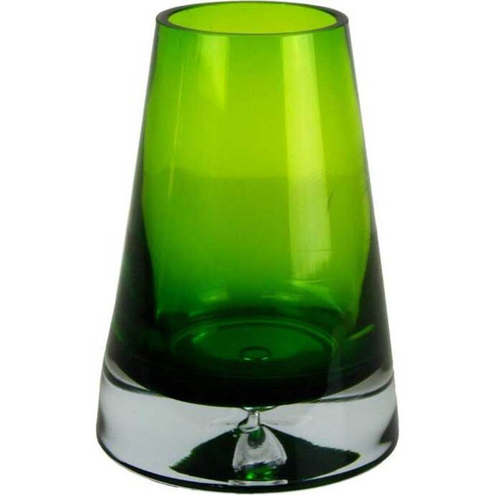 Glass Vase Green Slope