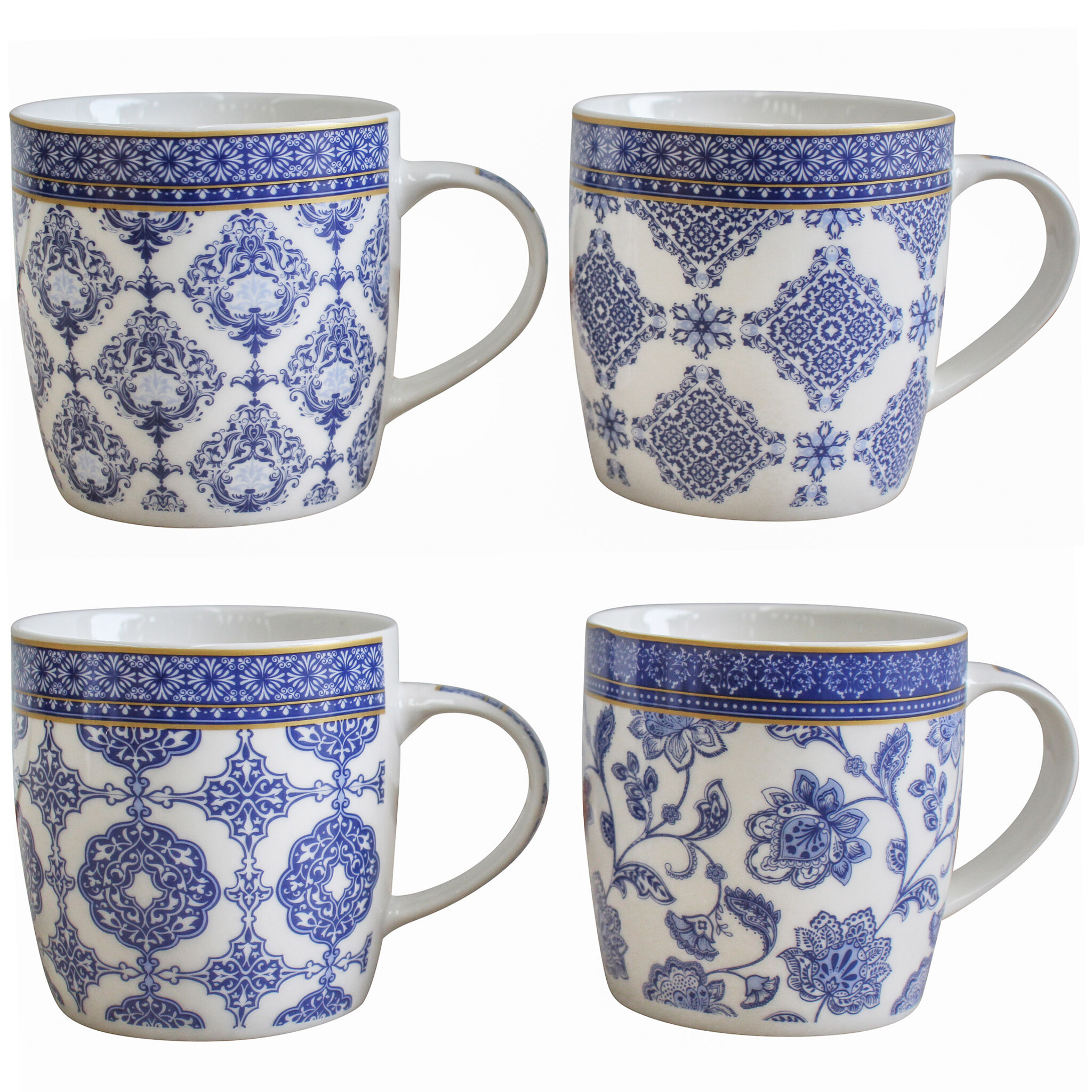 Mugs Navy Baroque Asstd