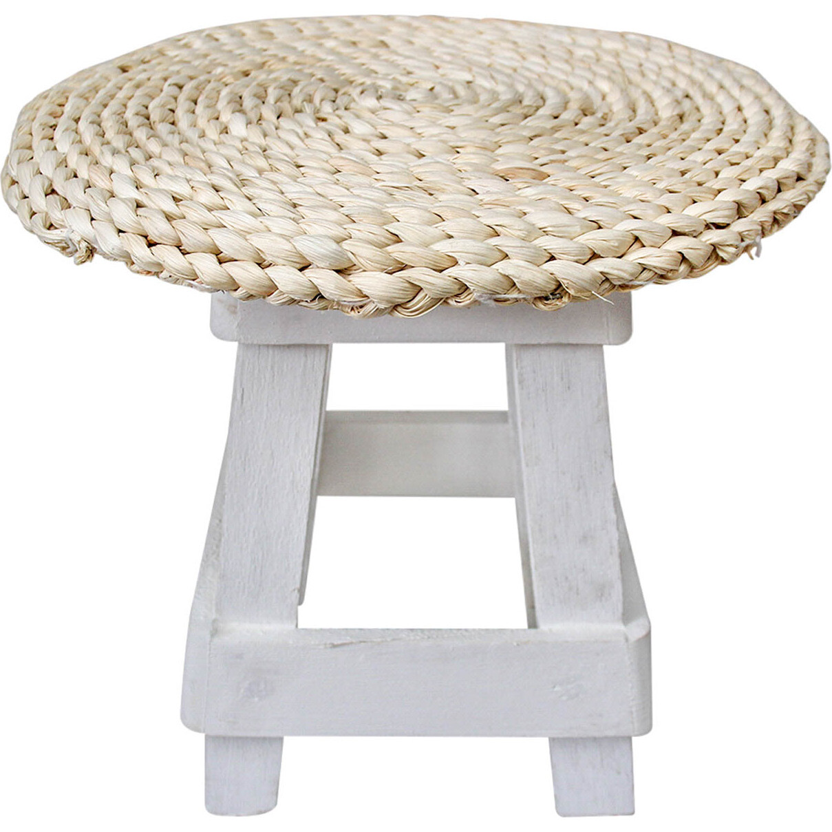 Woven Top Stool Bleach