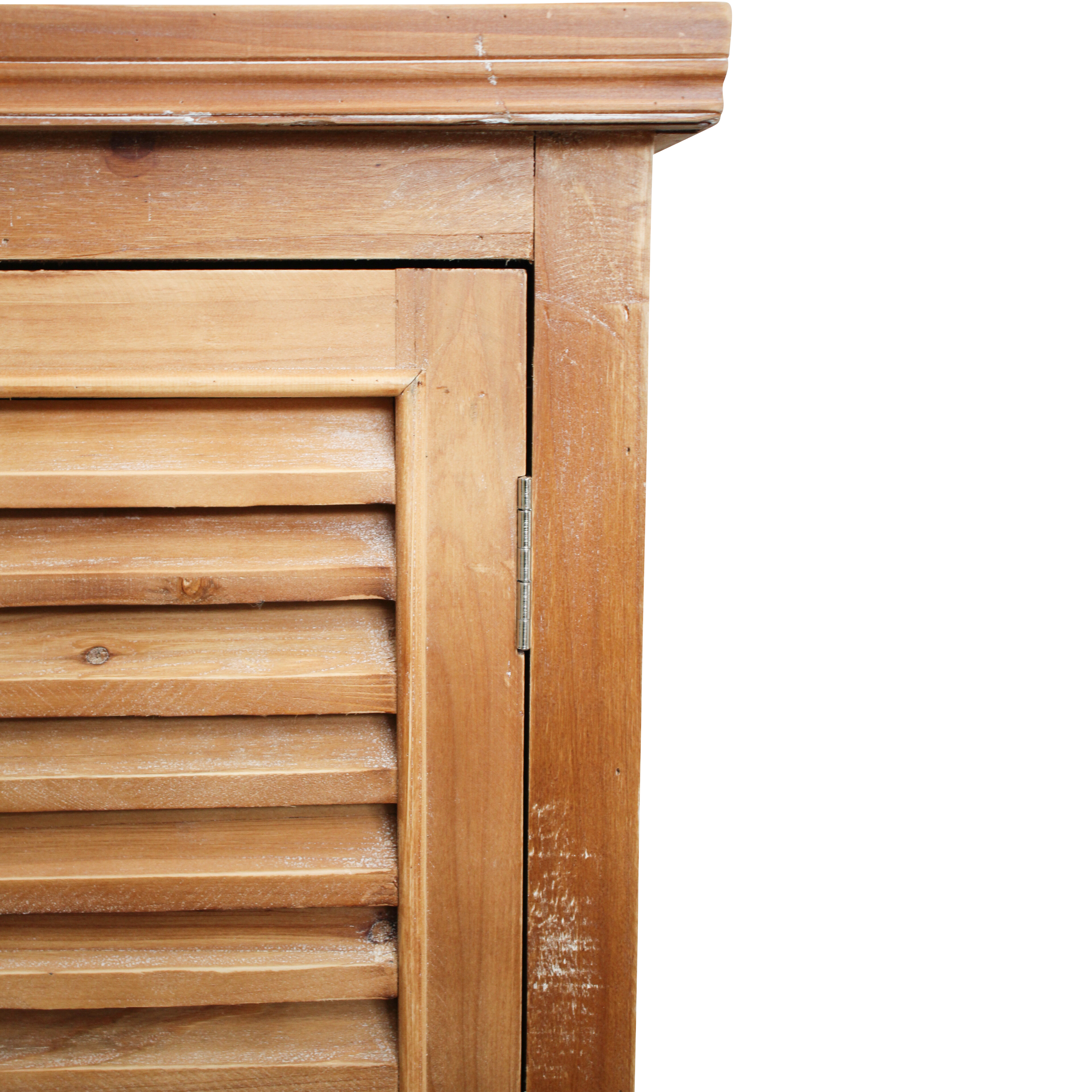 # Cabinet 4 Door Louvre Natural