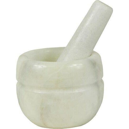 Mortar & Pestle Round White