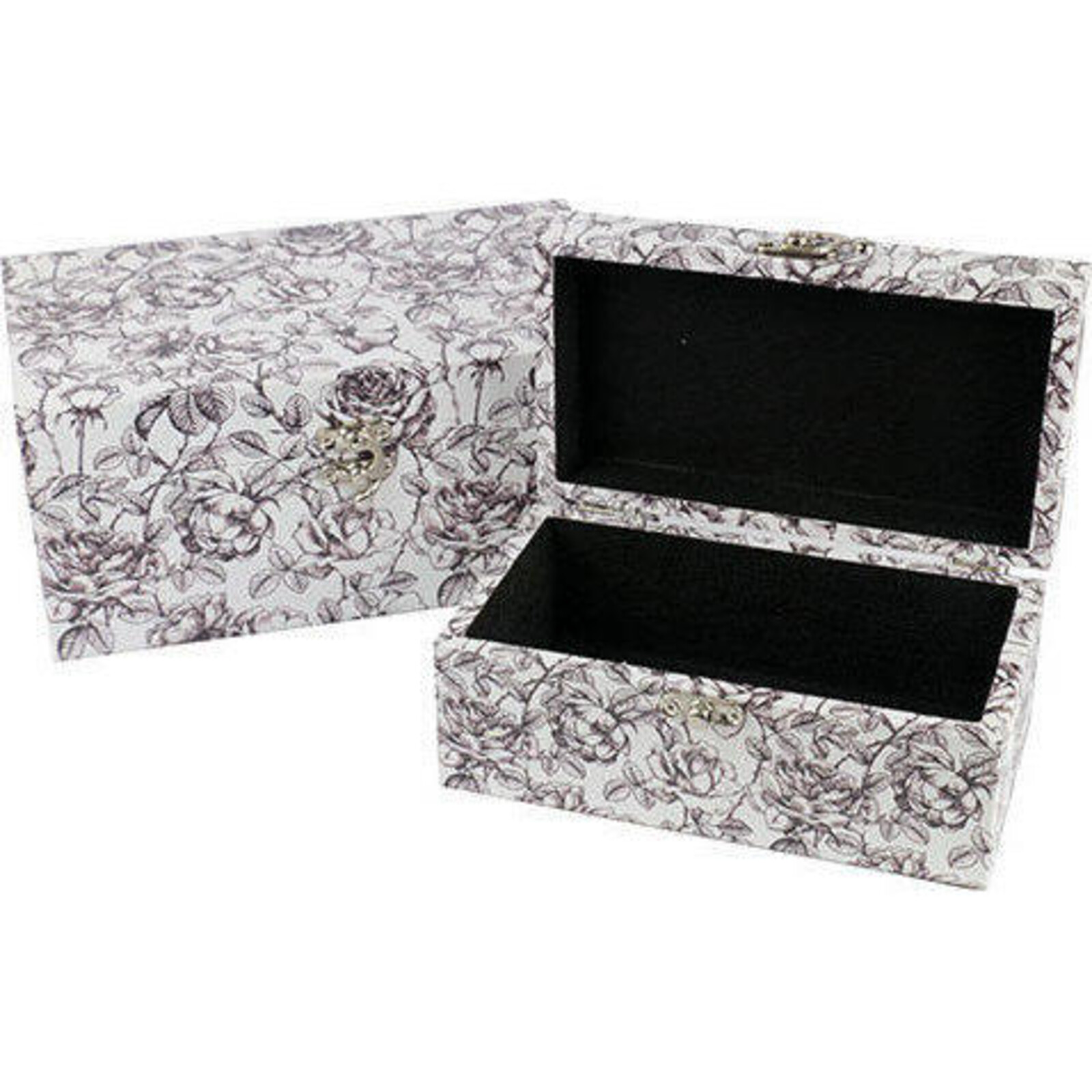 Boxes Flower Toile Sm S/2