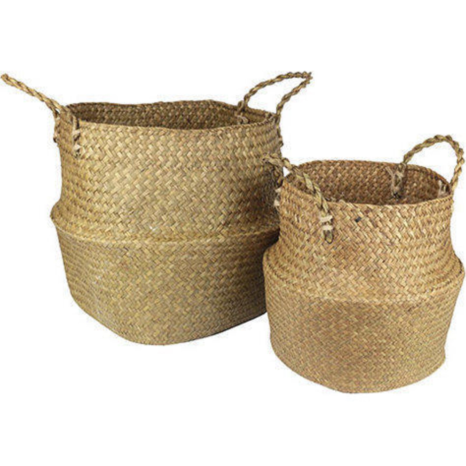 Woven Belly Basket Nat S/2