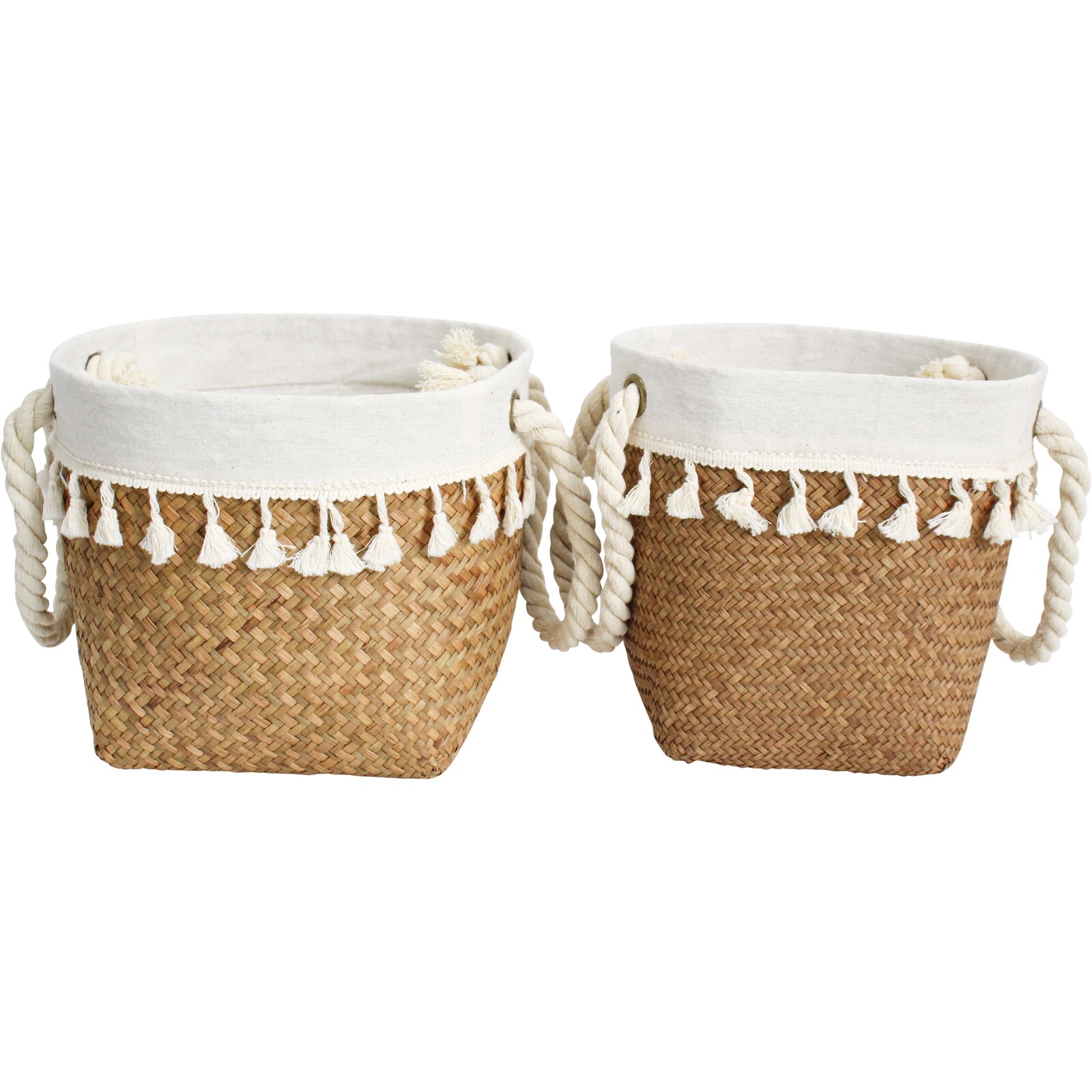 Woven Lined Baskets S/2
