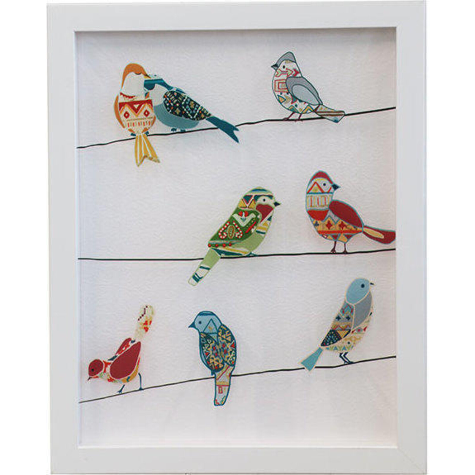 Framed Print Birds on Line