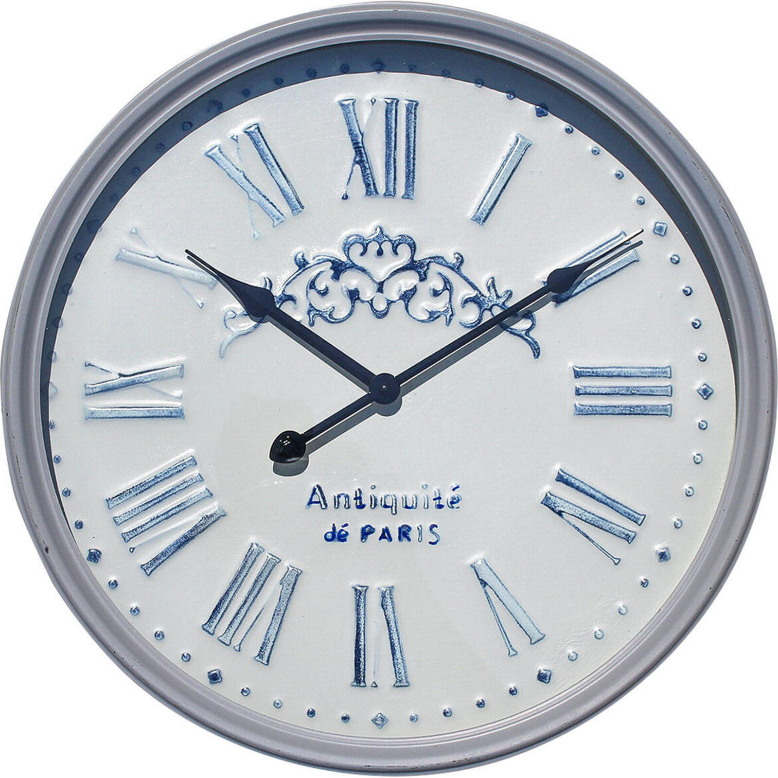 Clock Paris W/Grey Frame 40cm