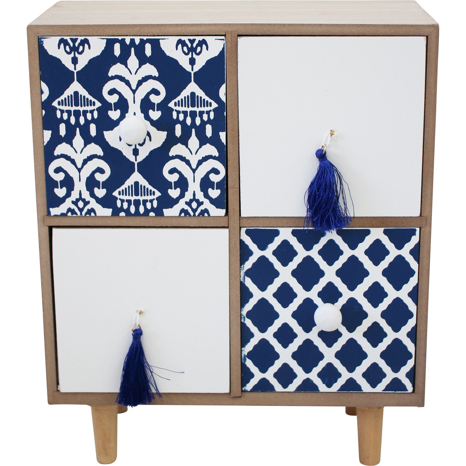 Drawers Blue Pattern Sqre