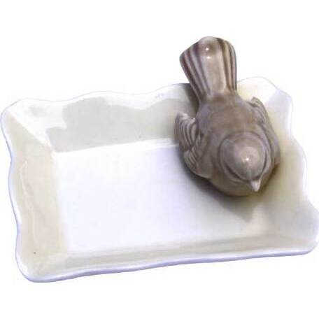 Tray with Grey Bird Small