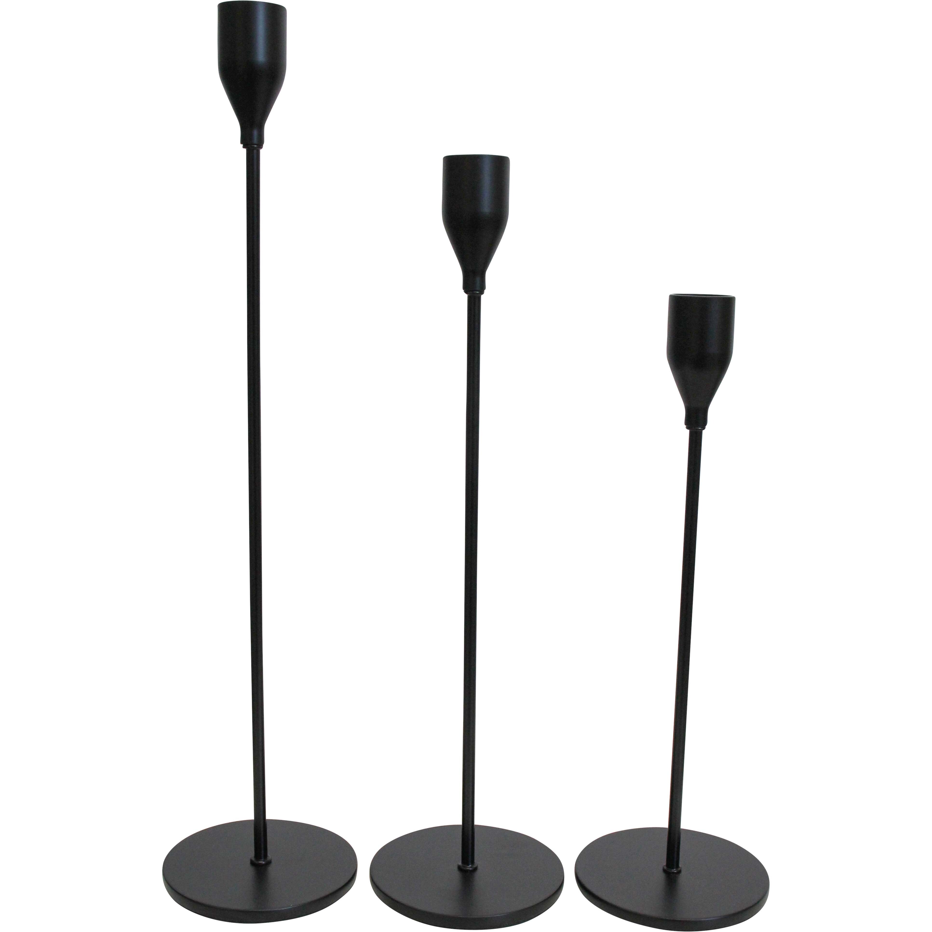 Candleholders S/3 Black