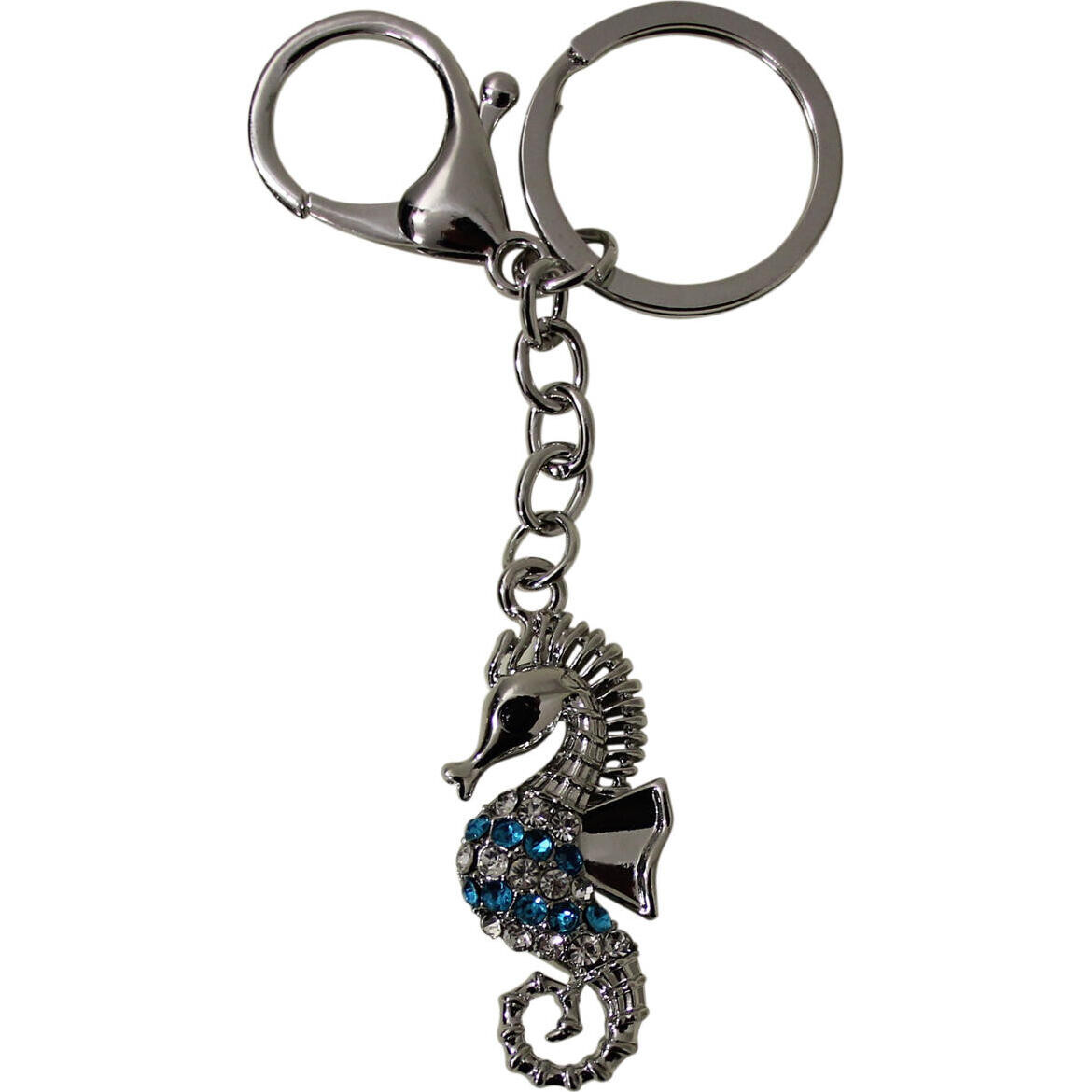 Keyring Seahorse Blue