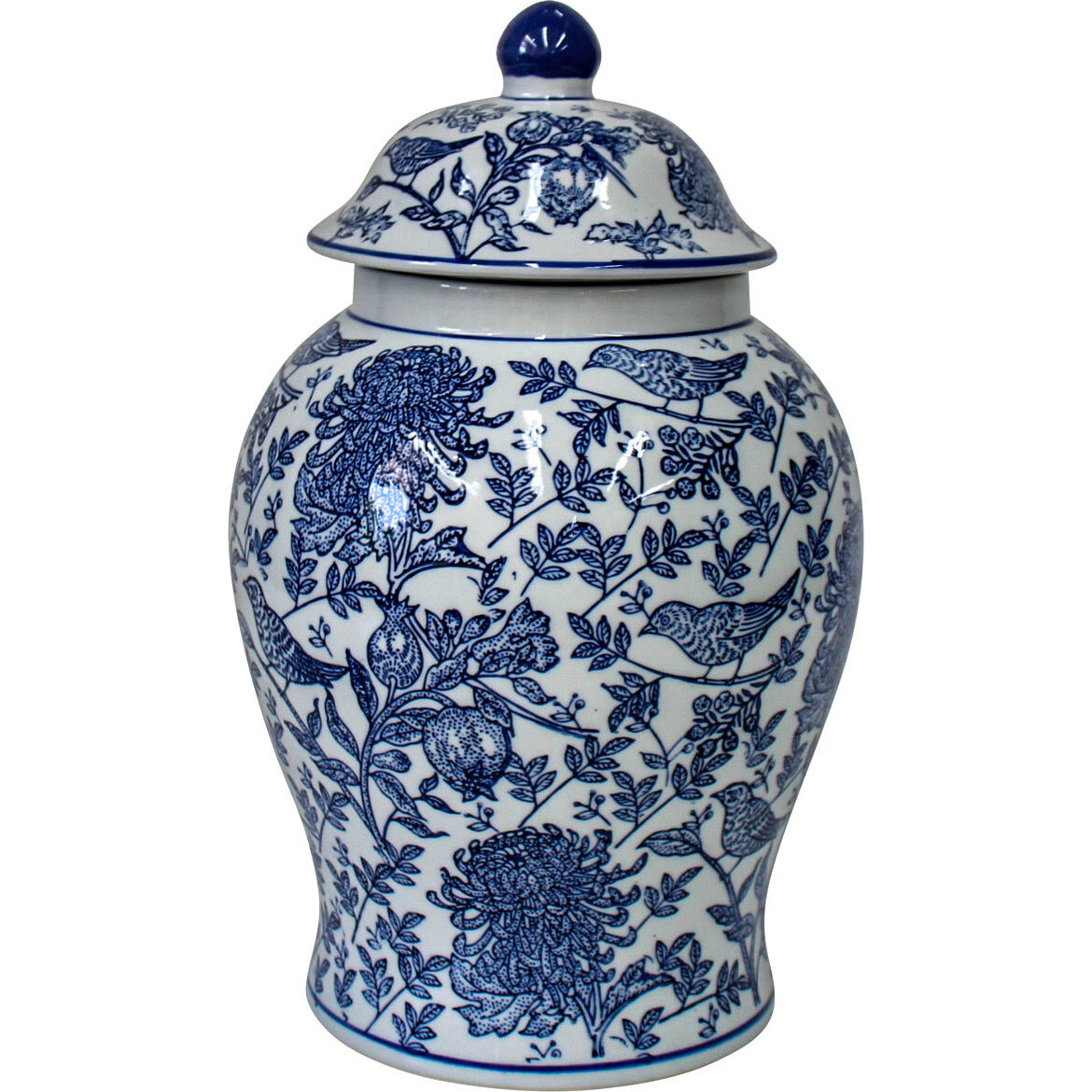 # Ginger Jar Blue Bird/Pomegranate