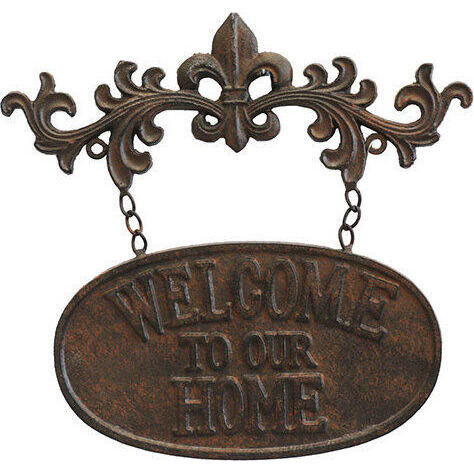 Metal Sign Welcome Home