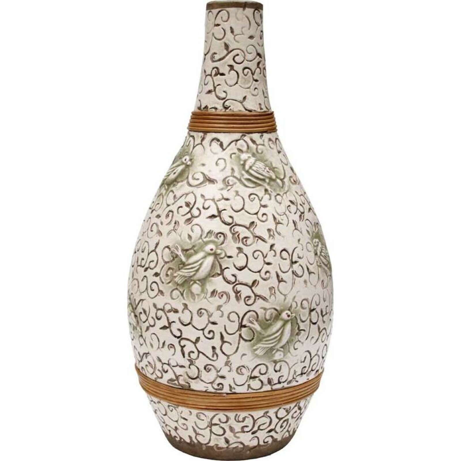 Bird Swirl Vase