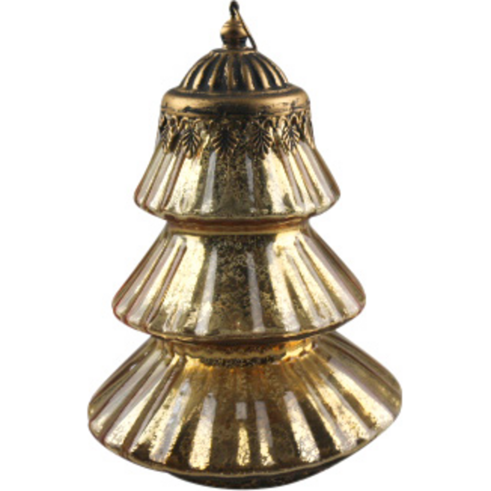 Lantern LED Fir Tree Gold