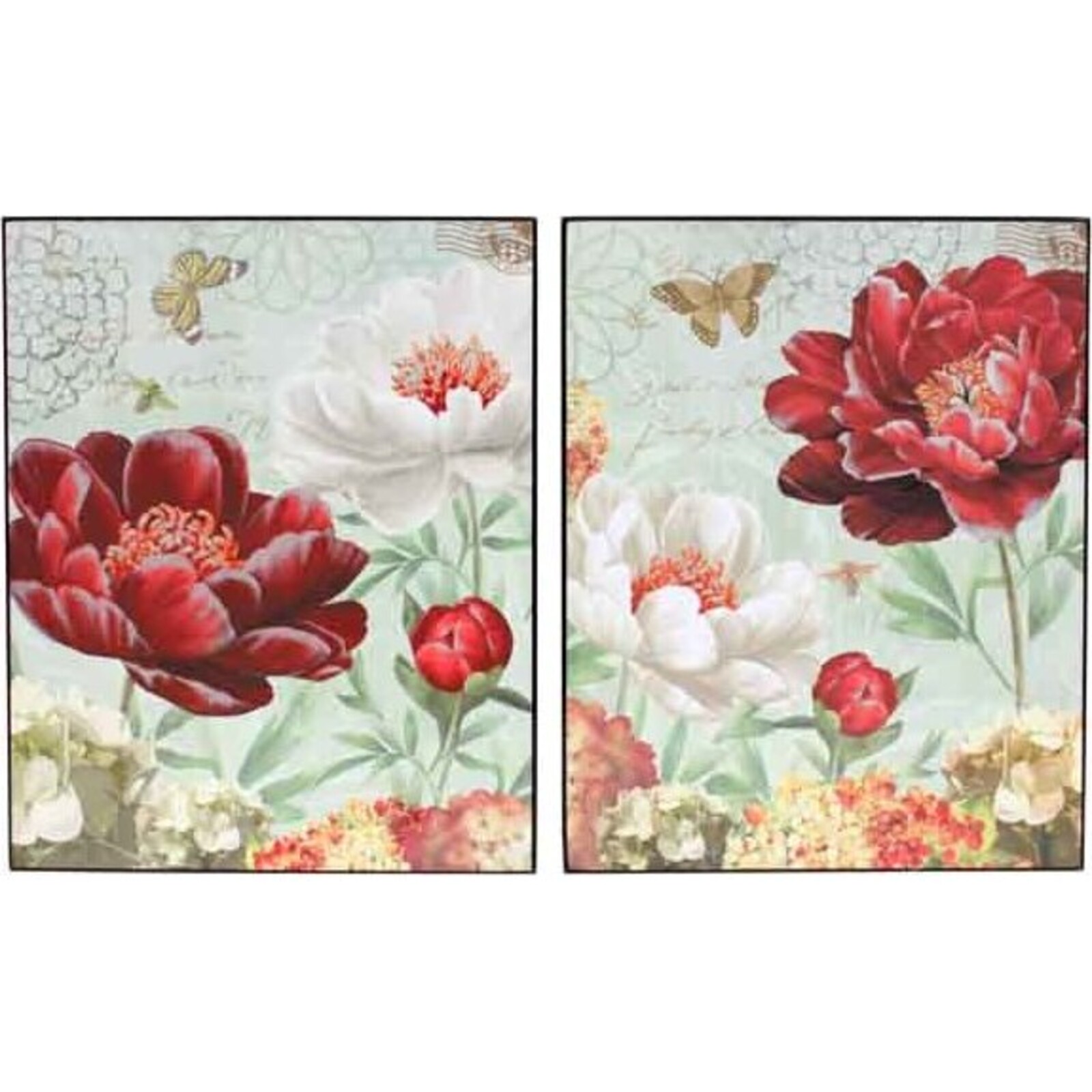Lacquer Print - Red Floral - set 2
