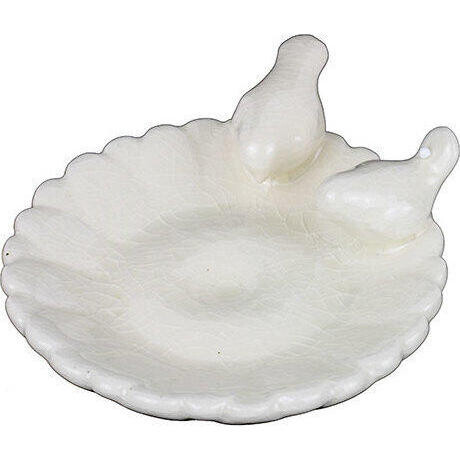 Trinket Tray White Birds