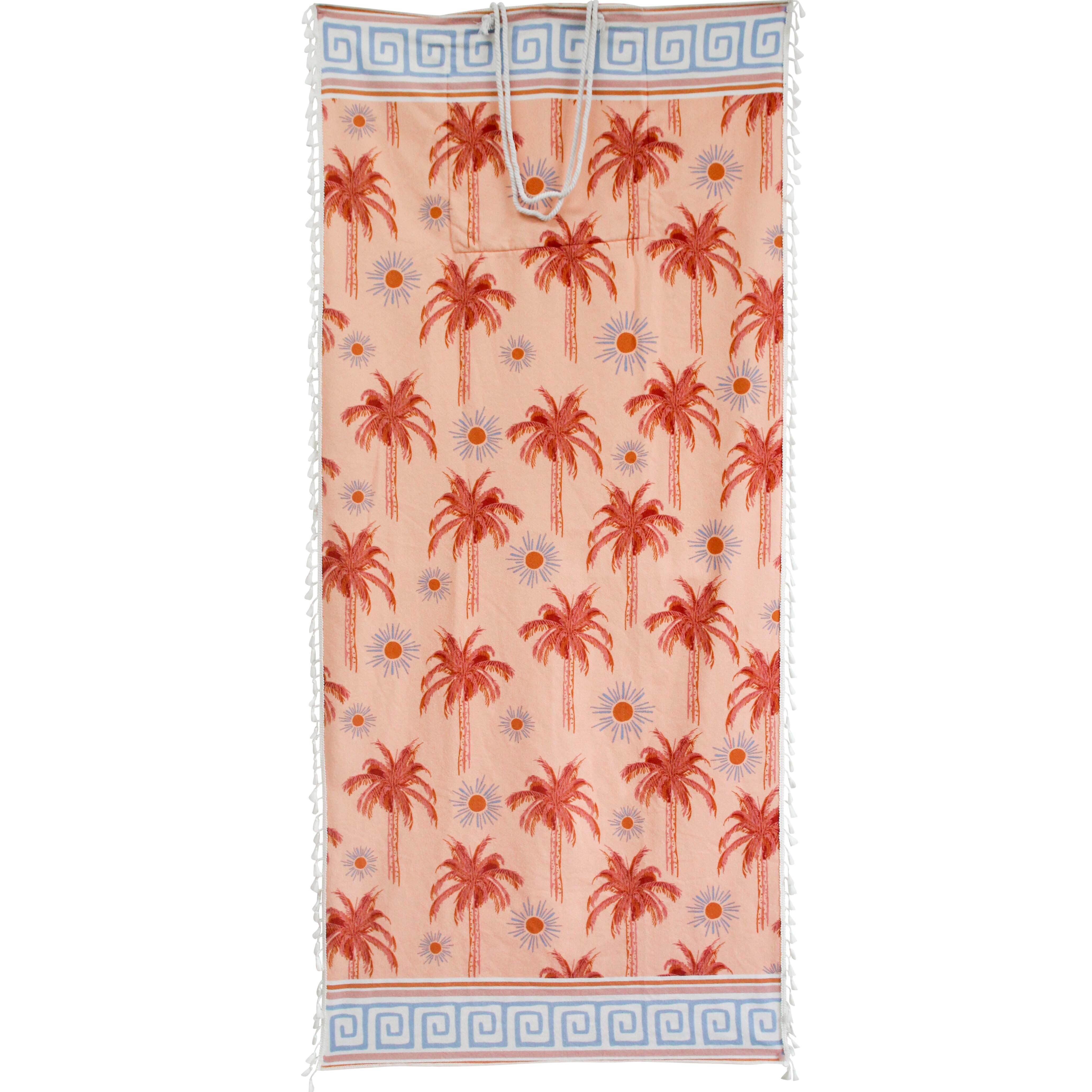 Beach Towel in Bag Palms