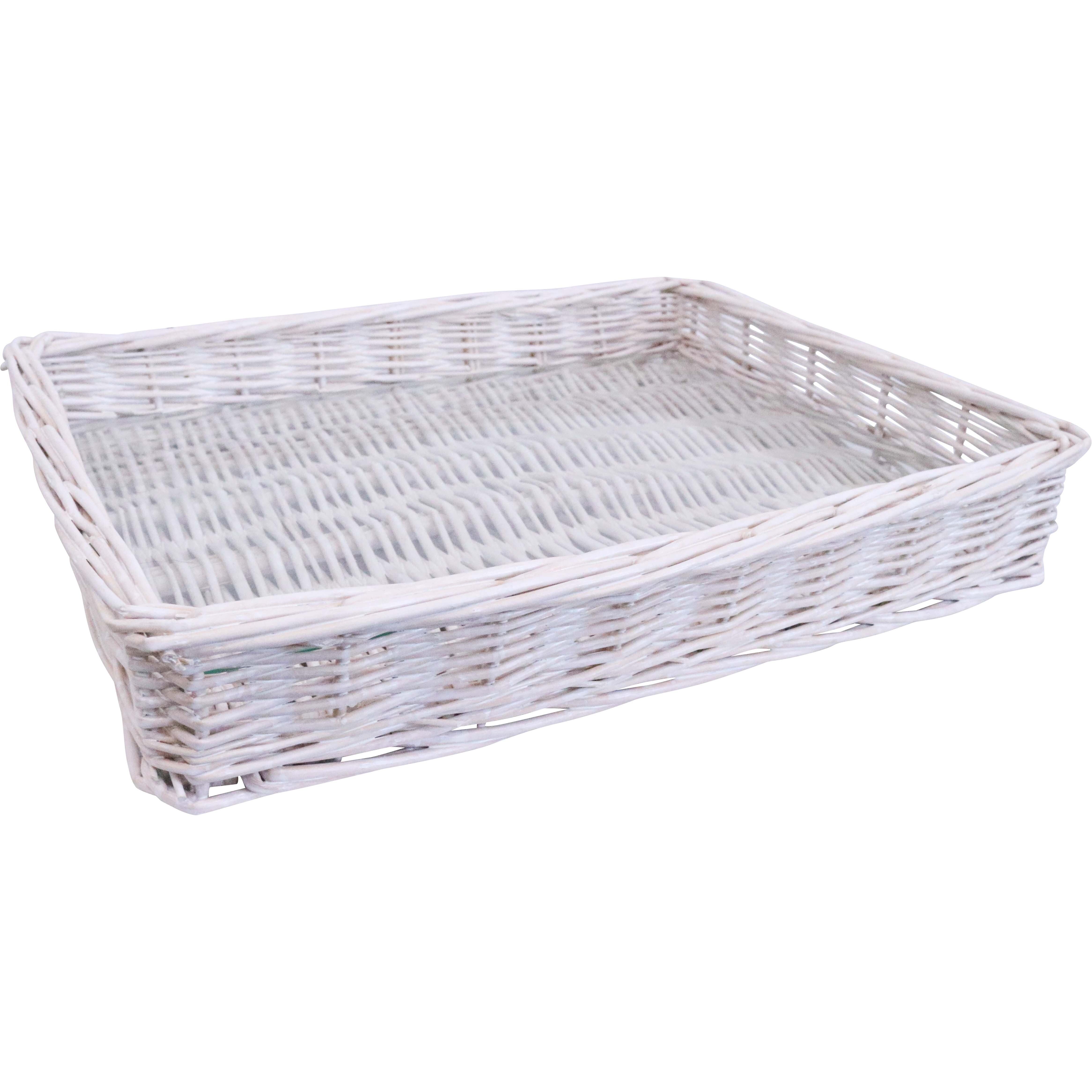 Tray Wicker White Saint Tropez