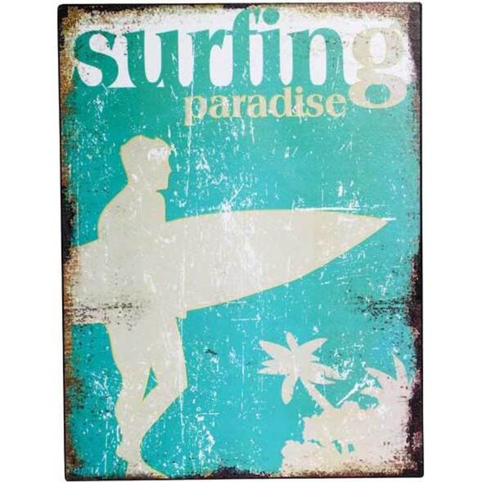 Tin Sign Surfing Paradise