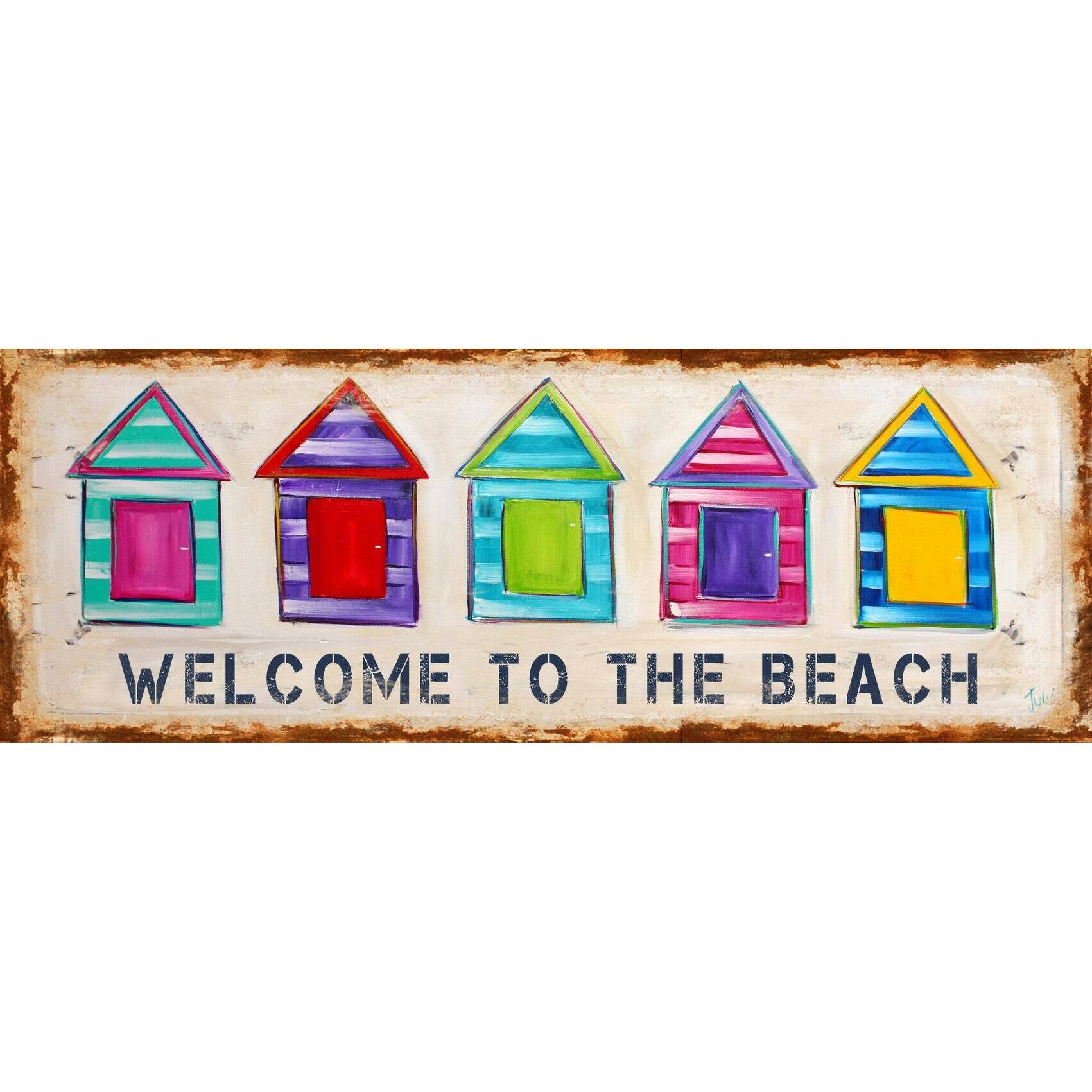 Tin Sign - Beach Huts