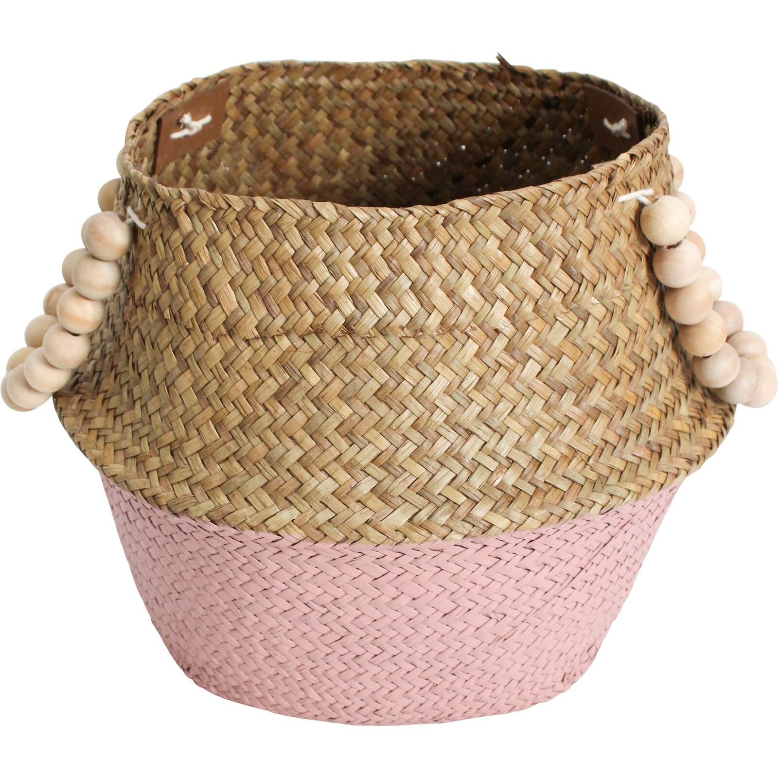 Belly Basket Pink/Nat Beads