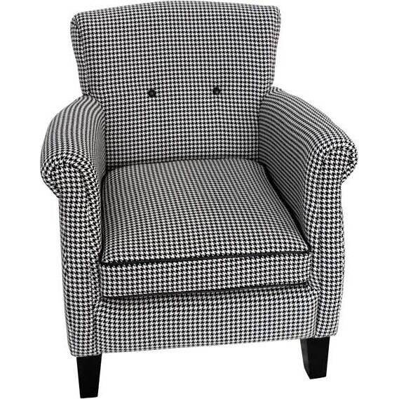 Chair Houndstooth Black