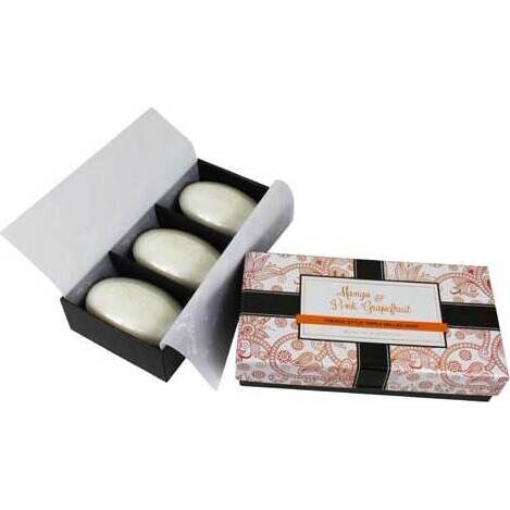 Mango & Grapefruit  Boxed Soap  S/3 